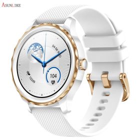 QR02 Smart Watch – HD Bluetooth Call, AI Voice, Mobile Payment, Health & Multi-Sport Monitoring (colour: White silica gel)