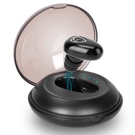 IPX5 Waterproof Single-Ear Wireless Earbud with Charging Case (Color: Black)
