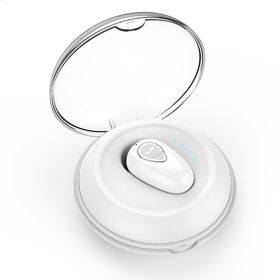 IPX5 Waterproof Single-Ear Wireless Earbud with Charging Case (Color: Silver)
