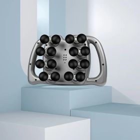 High-Power Muscle Massage Gun with 6 Interchangeable Heads - Adjustable 16-Level Intensity for Athletes & Pain Relief (Color: Grey)