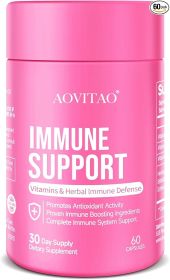 AOVITAO Immune Support & Cognitive Booster with Lion’s Mane & Reishi (size: 60Count* 1Pack)