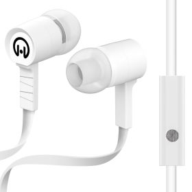 HyperGear Low Ryder Earphones w/Mic 3.5mm (Color: White)