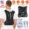 Sport Hydration Vest Running Backpack with 15 oz 50 oz Water Bladder Adjustable Strap Storage Bag for Trail Running Marathon Race Hiking