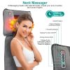Full Body Electric Massage Mat with Heat Vibration Cushioned for Mattress or Chair/Neck Massage Pillow with 10 Massage Points