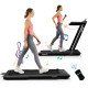 2.25 HP 2 in 1 Folding Treadmill with APP Speaker Remote Control White & Navy are on sale