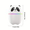 Cool Mist Humidifier Mini Panda Mini; 7 Colors LED  Doubles as Aromatherapy Essential Oil Diffuser 220 ml USB charging