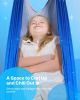 VEVOR Sensory Swing, Double-Layer Fabric Sensory Hammock, Indoor & Outdoor Sensory Swing with 360° Swivel Hanger, O-Sling, Holds up to 300lbs