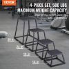 VEVOR Plyometric Jump Boxes, 12/18/24/30 Inch Plyo Box, Platform and Jumping Agility Box