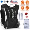 Sport Hydration Vest Running Backpack with 15 oz 50 oz Water Bladder Adjustable Strap Storage Bag for Trail Running Marathon Race Hiking
