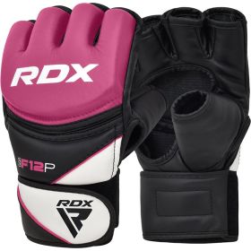 RDX F 12 MMA Grappling Gloves for Women  Pink (Color: Pink, size: S)