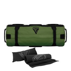 Fitness Sandbag for Workout (Available in a variety of sizes, weights, and colors) Quality RDX (Color: ARMY GREEN, size: 5 TO 25 LB)