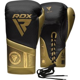 RDX K 1 Mark Pro Fight Boxing Gloves (Color: GOLDEN, size: 10oz)