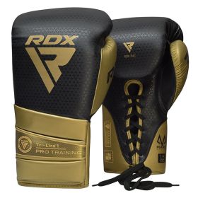 RDX L1 Mark Pro Training Boxing Gloves (Color: GOLDEN, size: 10oz)