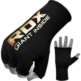 RDX HY Inner Gloves Elasticated Half Finger for Boxing, MMA Knuckle Protection OEKO-TEXÂ®Â Standard 100 certified (Color: GOLDEN, size: XL)