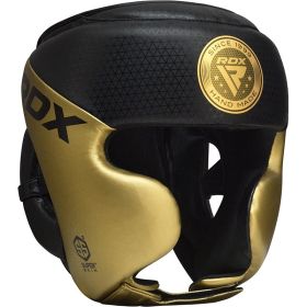 RDX L 1 Mark Pro Cheek Boxing Training Head Guard (Color: GOLDEN, size: L)