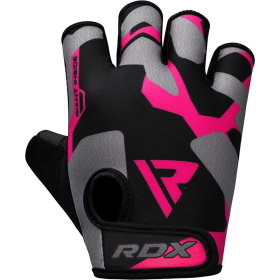 Pink Weightlifting Gym Gloves RDX F6 (Color: Pink, size: S)