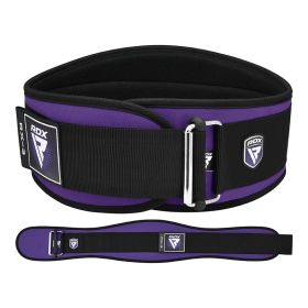 RDX X3 6 INCH Weightlifting Neoprene Gym Belt for Women (Color: Purple, size: M)