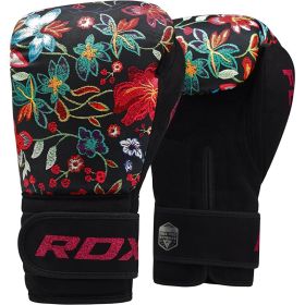 Floral Boxing Gloves RDX FL3 (Color: Black, size: 8OZ)
