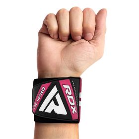 RDX W 4 Wrist Support Wraps for Weight Lifting (Color: Pink, size: S)