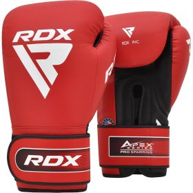 RDX APEX Sparring/Training Boxing Gloves Hook & Loop (Color: Red, size: 10oz)