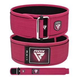 RDX RX1 4inch Weight Lifting Belt For Women (Color: Pink, size: S)