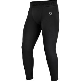 RDX T 15 Black Men's Compression Pants Tights (Color: Black, size: S)