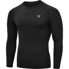 RDX T15 Long Sleeve Black Rash Guard (Color: Black, size: S)