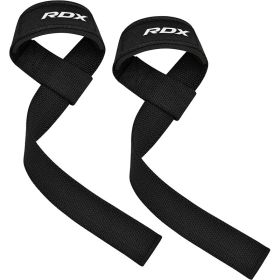 RDX W1 Weight Training Wrist Straps (Color: Black, size: Standard Size)