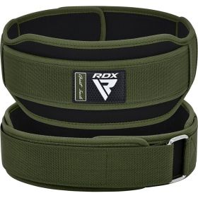 RDX RX5 Weightlifting Belt (Color: ARMY GREEN, size: S)