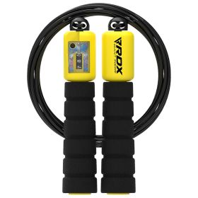 RDX F P Kids 10.3 ft Adjustable Skipping Rope with Counter (Color: Black, size: Standard Size)