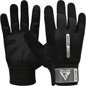 RDX W1 Full Finger Gym Gloves (Color: Black, size: L)